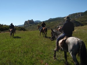 Approche vers le chateau de Loarre